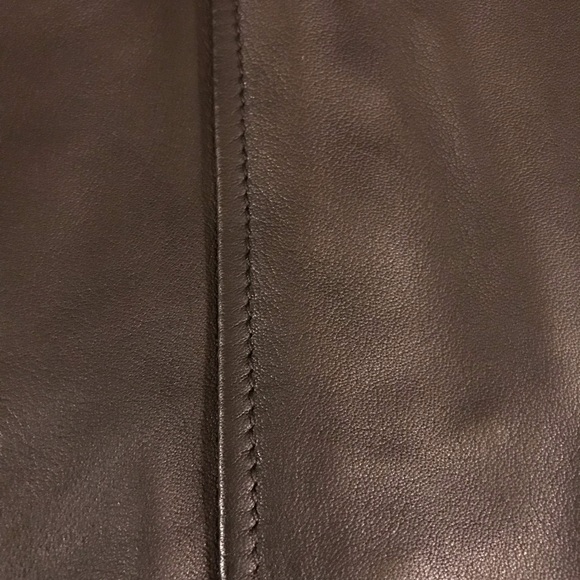 Authentic Donna Karan New York Leather Moto Jacket Black Large - Picture 13 of 16